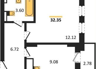 Однокомнатная квартира на продажу, 32.4 м2, Калининград, Ленинградский район, улица Старшины Дадаева, 55