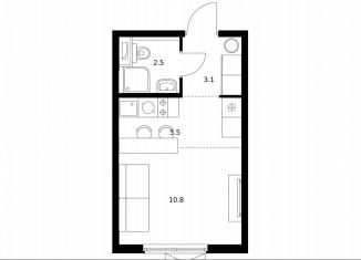 Продаю квартиру студию, 21.9 м2, Москва, жилой комплекс Волжский Парк, 5.4