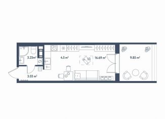 Продам квартиру студию, 30.4 м2, Санкт-Петербург, метро Фрунзенская