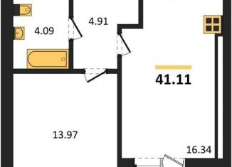 Продажа 1-ком. квартиры, 41.1 м2, Калининград