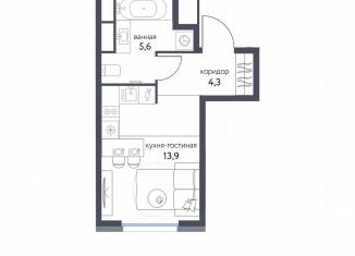 Квартира на продажу студия, 23.8 м2, Москва