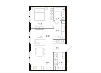 Продаю 1-ком. квартиру, 48.3 м2, Москва, Открытое шоссе, вл9