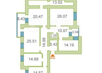 Продаю 4-ком. квартиру, 162 м2, Тюмень, улица 50 лет Октября, 62Ак2, Ленинский округ