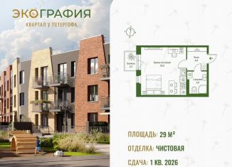 Квартира на продажу студия, 29 м2, Ленинградская область