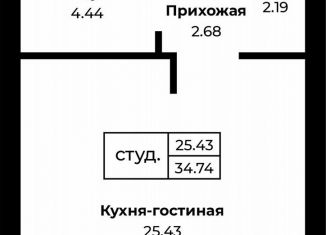 Продажа квартиры студии, 34.7 м2, Оренбургская область