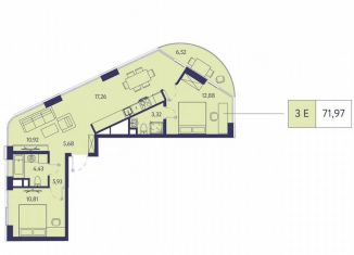 Продаю 3-ком. квартиру, 72 м2, посёлок городского типа Ливадия