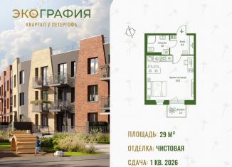 Продается квартира студия, 29 м2, Ленинградская область