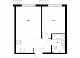 1-ком. квартира на продажу, 40.7 м2, Москва