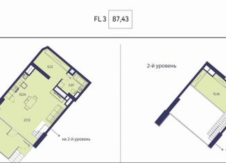 Продажа 1-комнатной квартиры, 87.4 м2, посёлок городского типа Ливадия