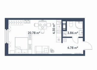 Продам квартиру студию, 33.9 м2, Санкт-Петербург, метро Электросила