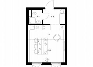 Продается квартира студия, 25.3 м2, Москва