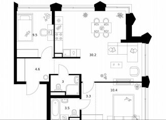 Продаю двухкомнатную квартиру, 64.5 м2, Москва