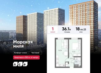 Продается однокомнатная квартира, 36.1 м2, Санкт-Петербург, Красносельский район