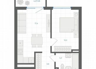 Продажа 1-комнатной квартиры, 38.7 м2, Челябинск, Калининский район