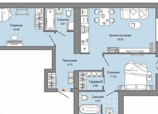 Продажа 3-комнатной квартиры, 69 м2, Ульяновск, проспект Авиастроителей, 22