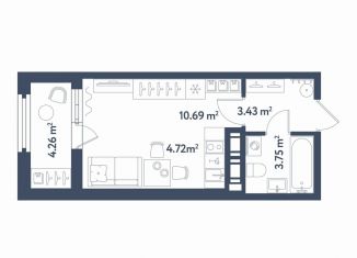 Продается квартира студия, 24.7 м2, Санкт-Петербург, муниципальный округ Московская Застава