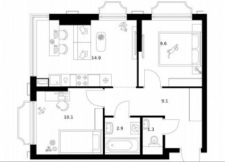 Продаю 2-комнатную квартиру, 47.9 м2, Москва