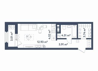 Продажа квартиры студии, 33.1 м2, Санкт-Петербург, Московский район