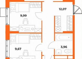 Продается трехкомнатная квартира, 73.7 м2, Хабаровский край