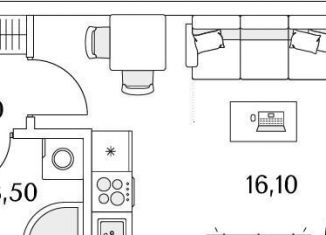 Продаю квартиру студию, 23.6 м2, Санкт-Петербург, Планерная улица, 99, метро Комендантский проспект